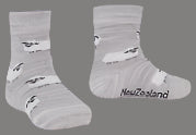 PRODUCT DESCRIPTION
These cute socks are knitted in a light grey marle in merino. They feature little sheep on the body of the socks. The words New Zealand are knitted into the sock sides. Available in three different sizes 0-6mths, 6-12mths and 12-24mths. Made in NZ for Derek's - My First Kiwi Collection.
MATERIALS
Merino 70% Nylon 25% Elastane 5%
CARE INSTRUCTIONS
Please read all product labels.