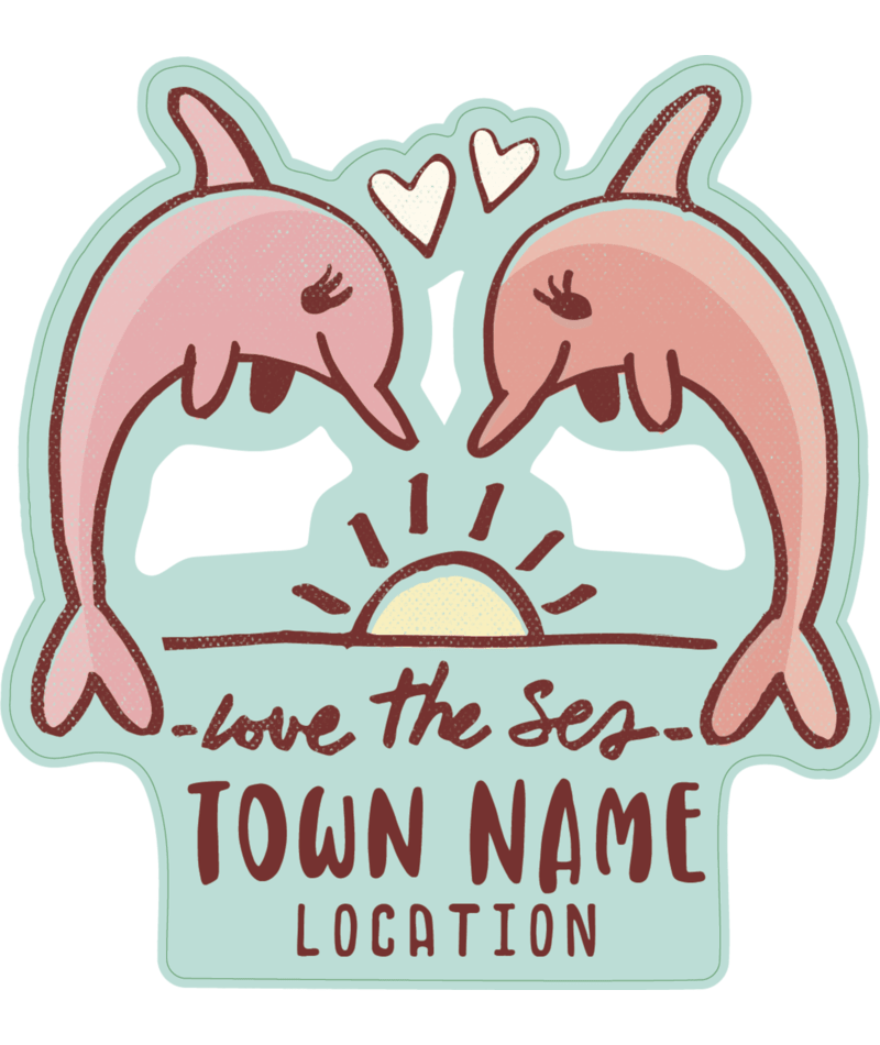 Stickers - Dolphin Play - Love the Sea
