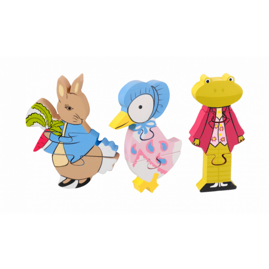 Mini Puzzle Set - Mr Jeremy Fisher, Peter Rabbit & Jemima Puddle-duck