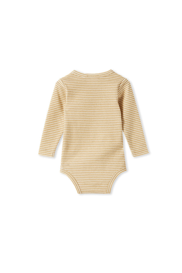 Rib Bubbysuit - Sand Stripe or Natural Marle