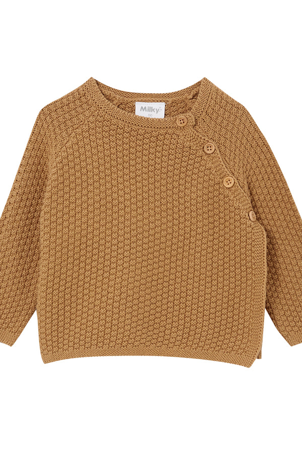Baby Knit Cardigan - Cinnamon