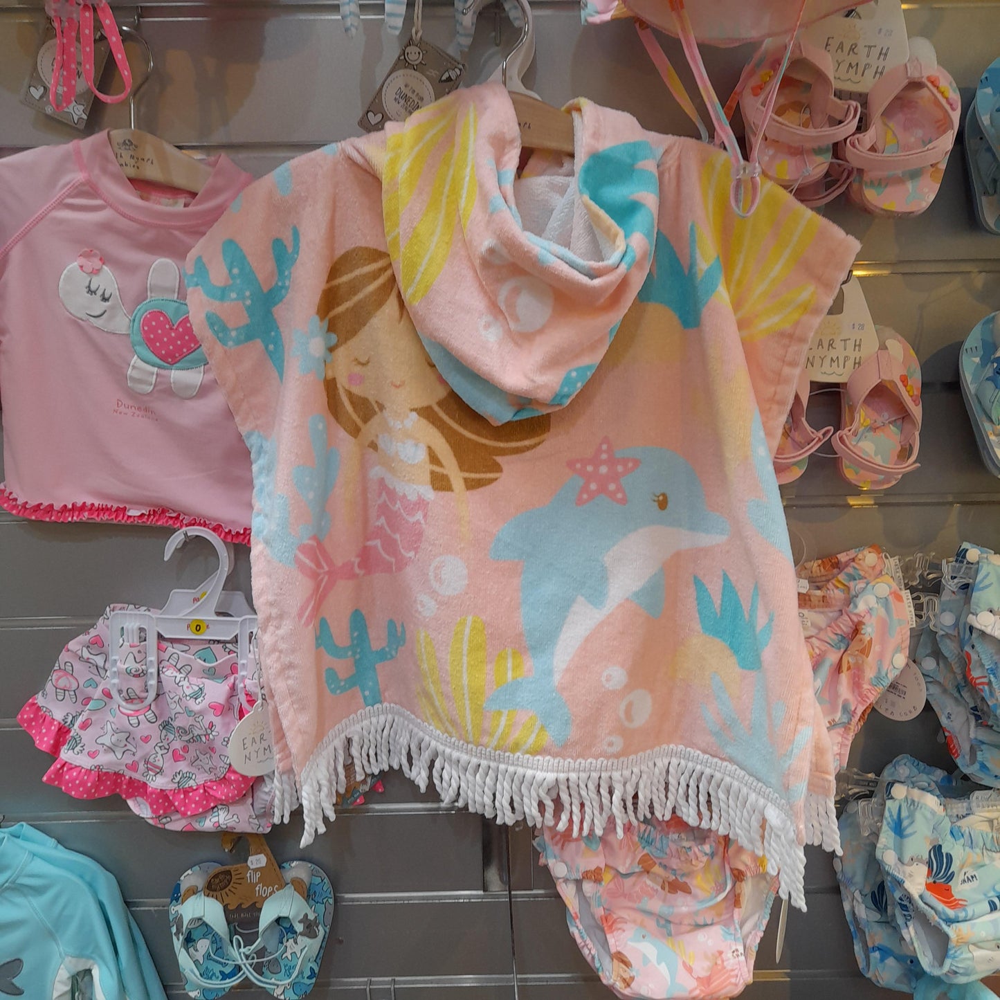 Baby Girls Towel Cape - Seaside - Pink