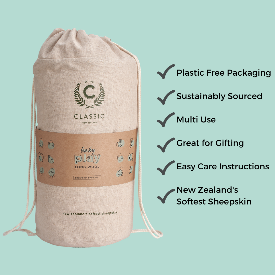 PLAY Sheepskin Baby Rug - Long Wool