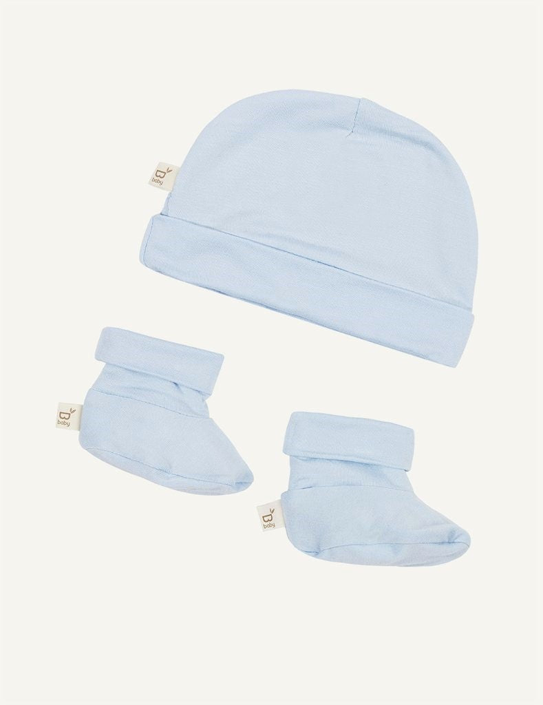 Beanie & Booties Set - Chalk, Rose or Sky