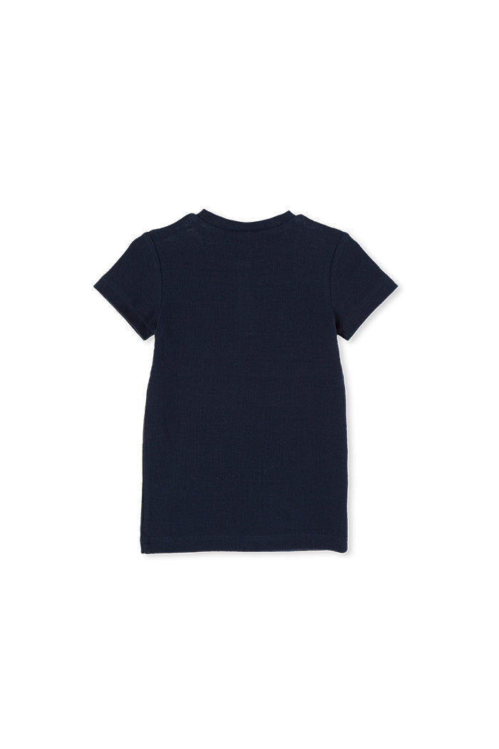 Navy Rib Henley - French Navy