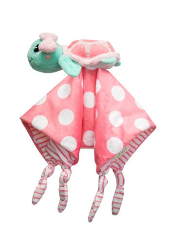 Baby Comforter - Girls -Turtle Kisses - Pink