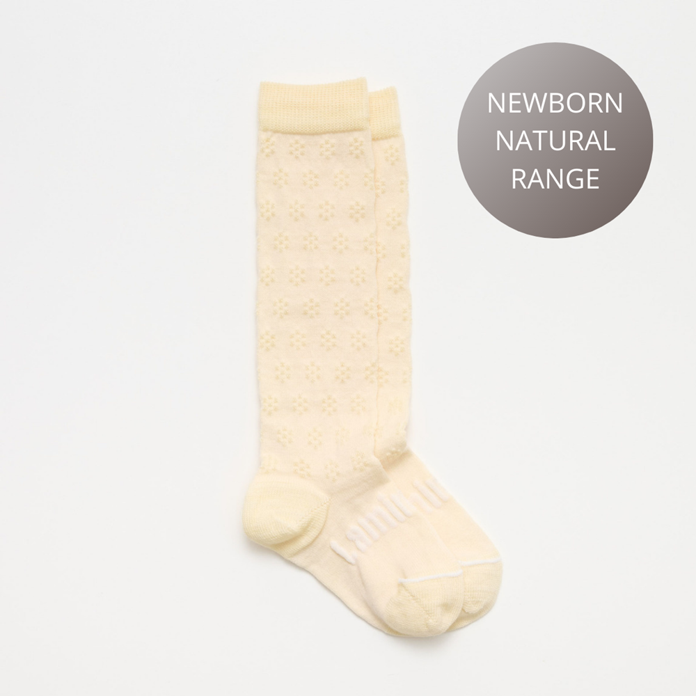 Baby Knee High Merino Socks - Peanut