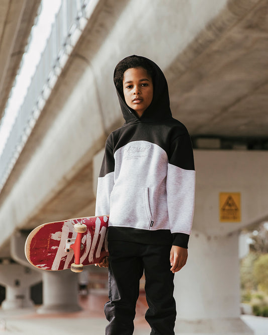 Ollie Hoodie - Snow & Black