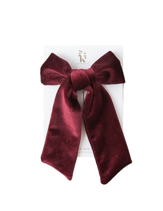 Alice Oversized Bow Clip - Cherry Red