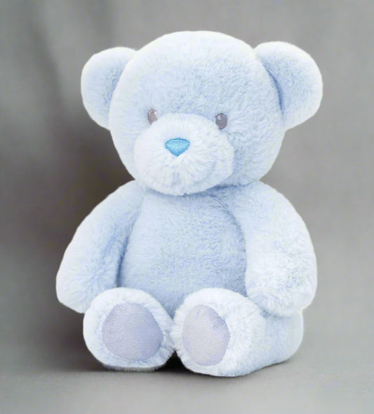 These gorgeous plush Baby Bears are so cuddly with their soft velvety fur. The adorable face is all embroidered making it safe for any age to snuggle with or take on an adventure or two. A Baby Bear will make the perfect gift for any new born and become a fast favourite with adding a feel of comfort and security. Measures 22cm sitting. Ages 0+
