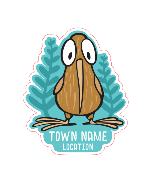 Stickers - Big Eye Kiwi Blue