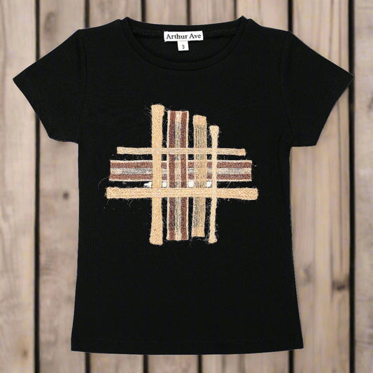 Raw Cross T-Shirt - Black