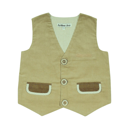 Corduray Waist Coat - Naturals