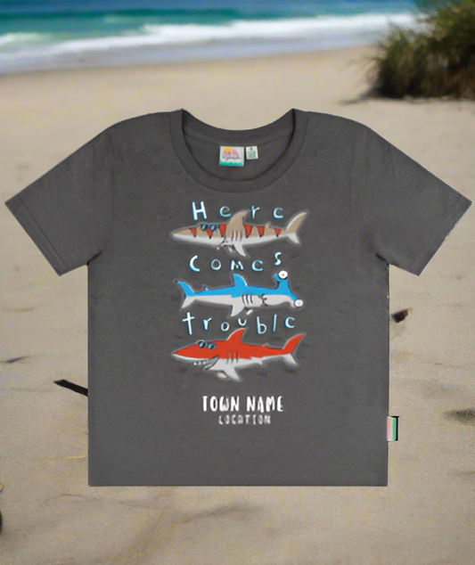Boys Tee - Shadey Trouble - Grey