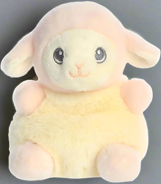 Made in a plush material of soft pink and vanilla white with an adorable, embroidered face she Lil Biscuits is the cutest Baby Lamb! From the Aurora baby Collection. For ages 0+