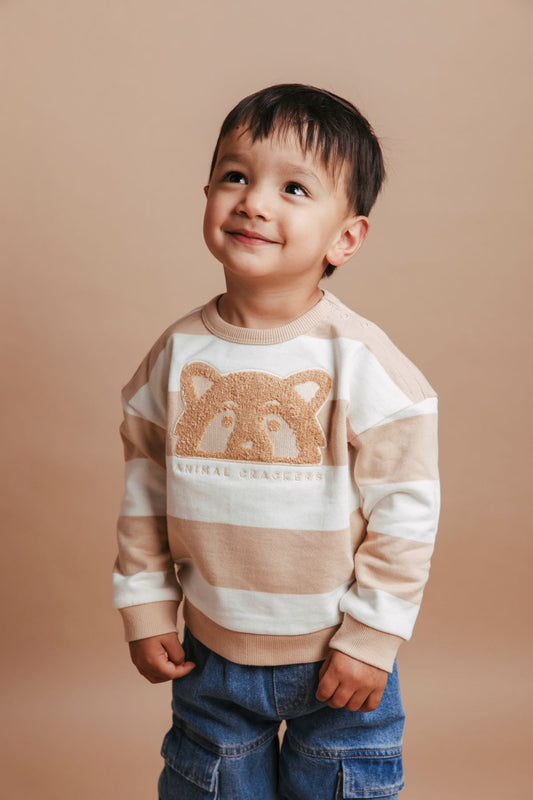 Mascot Crew - Tan and White Stripe