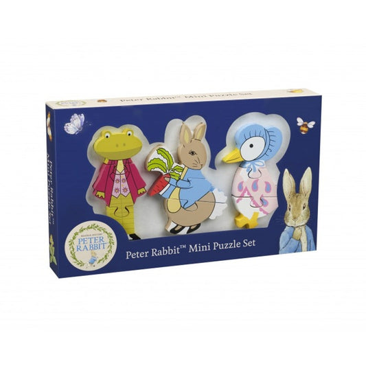 Mini Puzzle Set - Mr Jeremy Fisher, Peter Rabbit & Jemima Puddle-duck