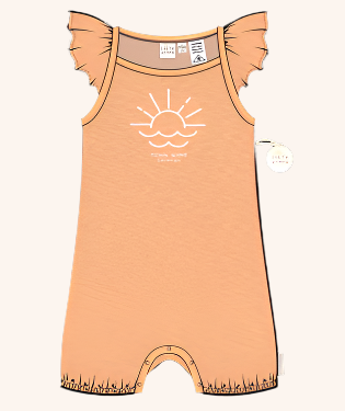 Perfect for a sunny day this baby's romper has a beautiful chenille sun & waves embroidery on the front. With pretty frill sleeves and relaxed comfy fit making it the perfect take home gift. Made from high quality cotton slub jersey. Location customised to Dunedin New Zealand.
MATERIALS
100% Cotton