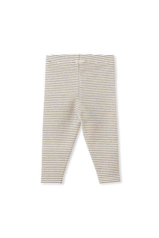 Rib Baby Pant - Oatmeal & Navy Stripe