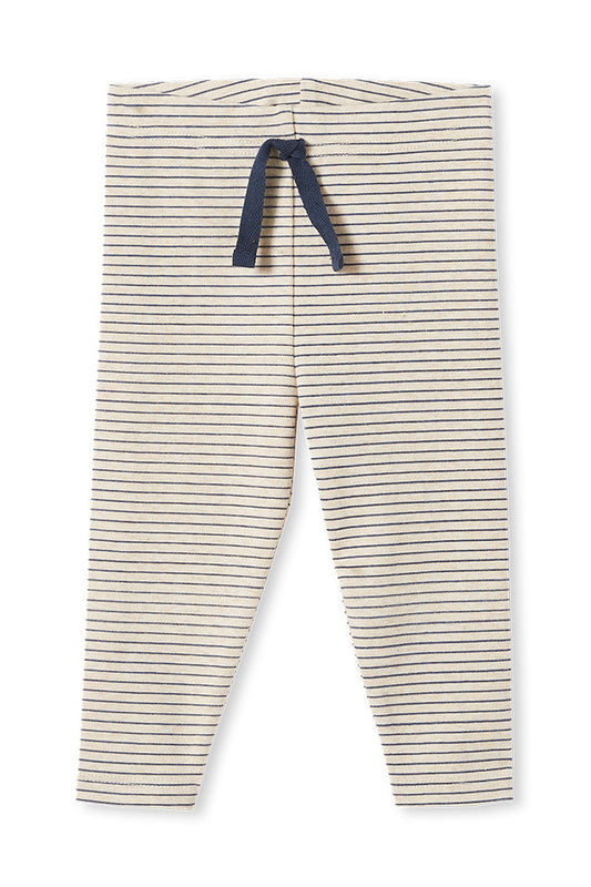 Rib Baby Pant - Oatmeal & Navy Stripe