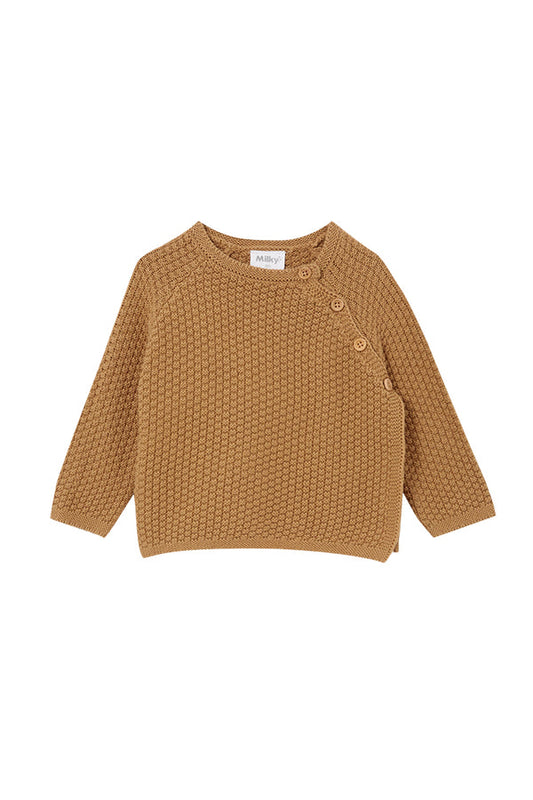 Baby Knit Cardigan - Cinnamon