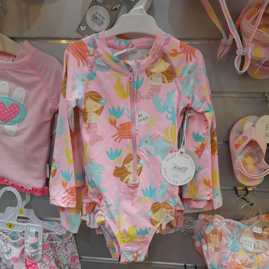 Baby Girls Rash Suit - Seaside