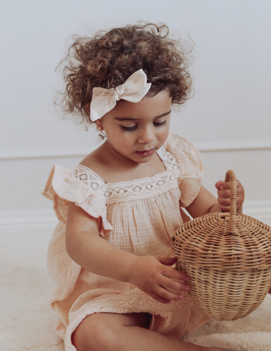 Serenity Muslin Dress - Apricot Cream