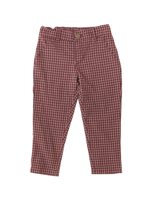 Henrys Boys Check Trousers - Vintage Red Check