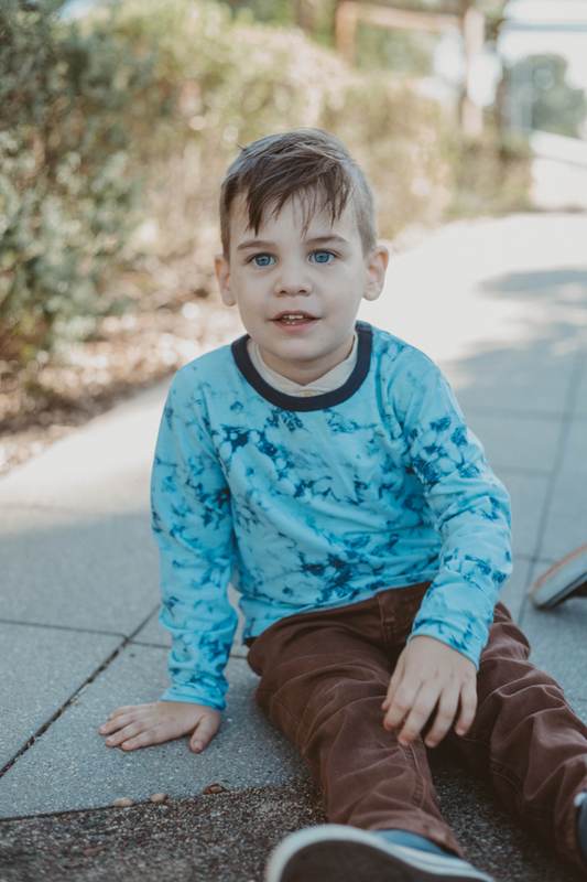 Tie Dye Tee - Midnight & Stratosphere Blue