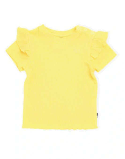 Ava Rib Tee - Yellow