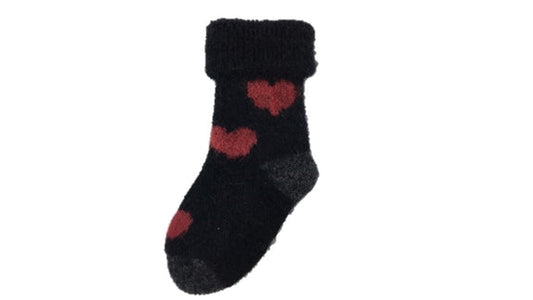 Baby Possum Merino Socks - Hearts
