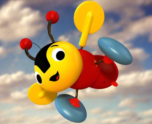 New Zealand's favourite toy since 1940. Toddlers will have hours of fun pulling Buzzy Bee around as he clicks along. Genuine licensed Buzzy Bee toy. The wings turn and it makes a clicking noise as it is pulled along. Brightly coloured. Non-Toxic. Tested to New Zealand/ Australian and EU toy standards Recommended for ages 12 months plus. WARNING: Small parts & long cord