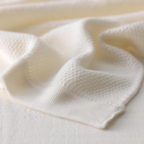 Moss Stitch Merino Baby Blanket - Various Colours