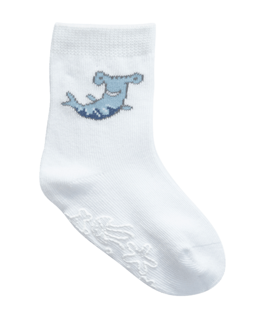Baby Boys Socks -  2 pair pack - Sharky - Blue & Blue/White
