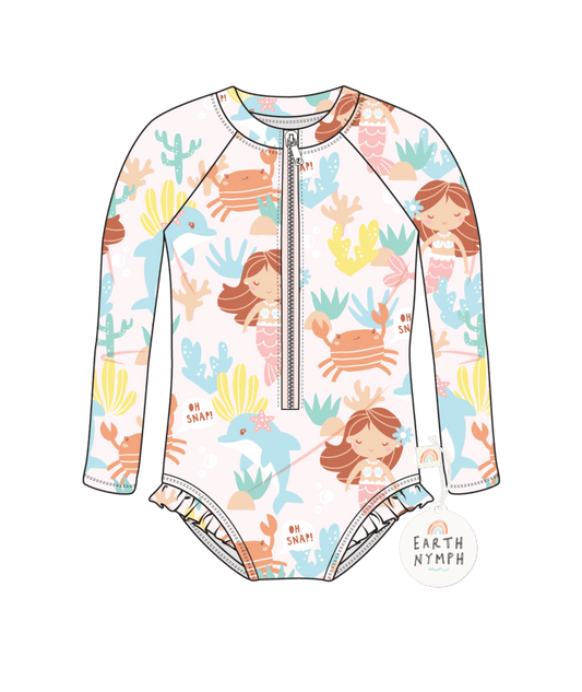 Baby Girls Rash Suit - Seaside