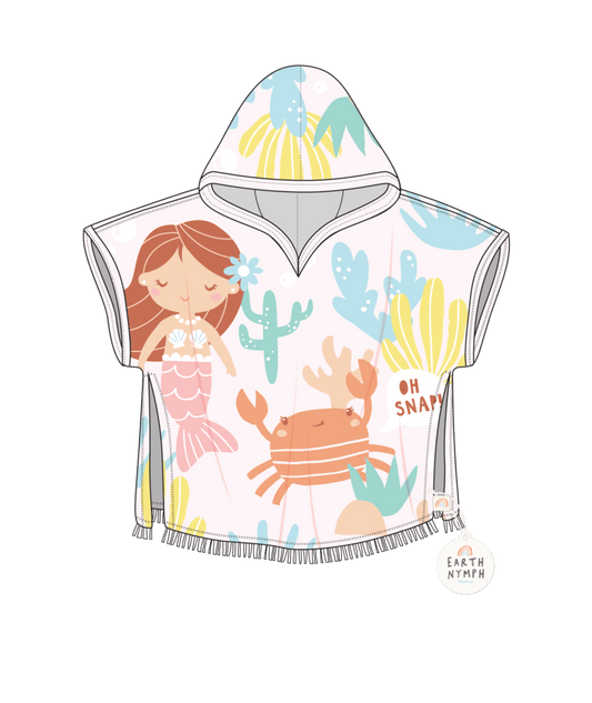 Baby Girls Towel Cape - Seaside - Pink