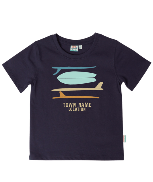Boys Tee - Board Stack - Navy