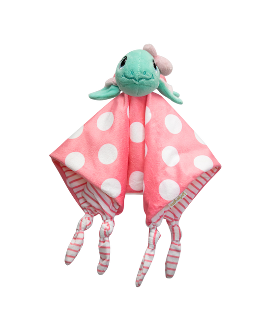 Baby Comforter - Girls -Turtle Kisses - Pink