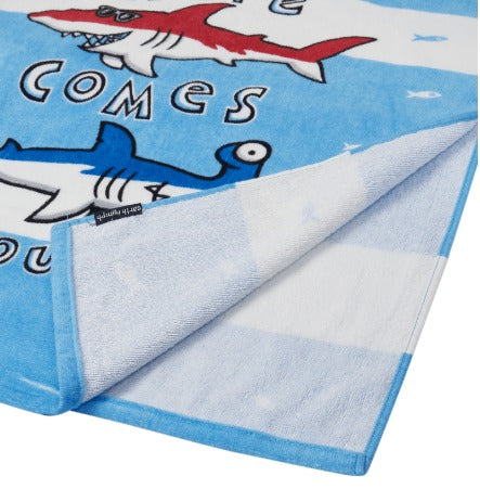 Boys Cape Towel - Here Comes Trouble - Blue