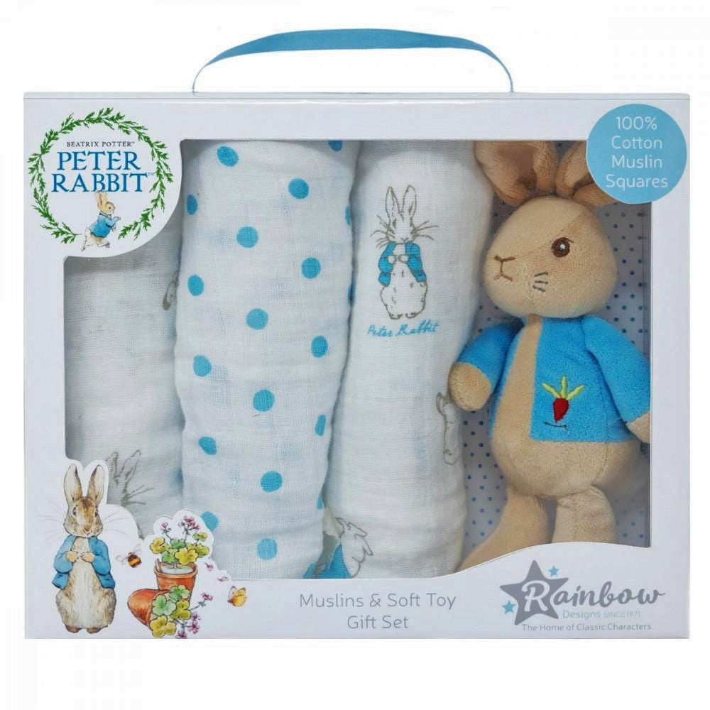 Peter Rabbit - Soft toy & Muslins Gift Set – For Little Kiwis