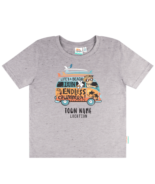 Boys Tee - Combi Livin - Fleck Grey Marle