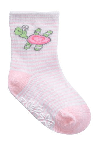 Baby Girls Socks - 2 Pair Pack- Pink & Pink/White Stripe