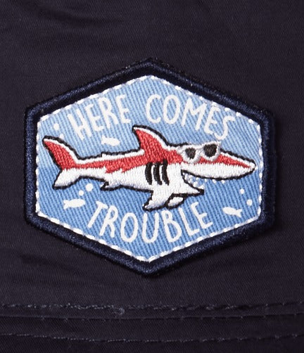 Boys Bucket Hat - Here Comes Trouble - Blue